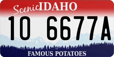 ID license plate 1O6677A