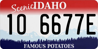 ID license plate 1O6677E