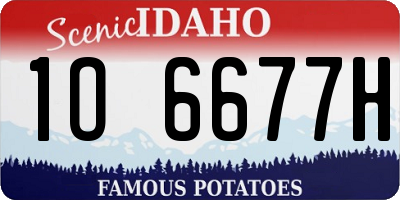 ID license plate 1O6677H
