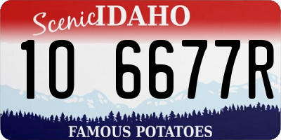 ID license plate 1O6677R