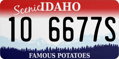 ID license plate 1O6677S