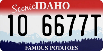 ID license plate 1O6677T