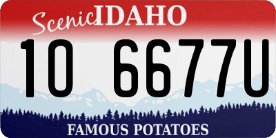 ID license plate 1O6677U
