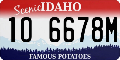 ID license plate 1O6678M