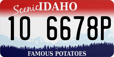 ID license plate 1O6678P