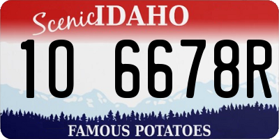 ID license plate 1O6678R