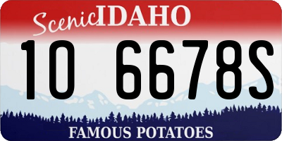 ID license plate 1O6678S