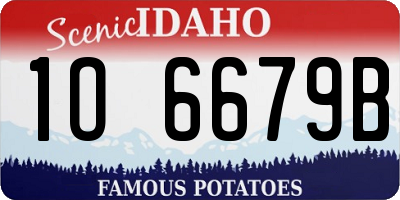 ID license plate 1O6679B