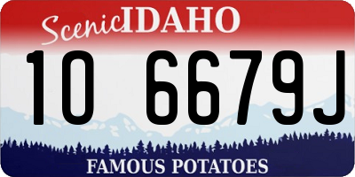 ID license plate 1O6679J