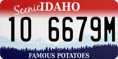 ID license plate 1O6679M