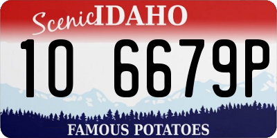 ID license plate 1O6679P