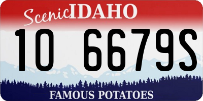 ID license plate 1O6679S