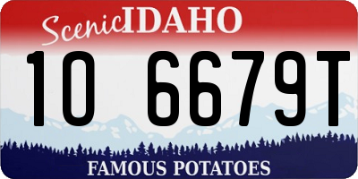 ID license plate 1O6679T