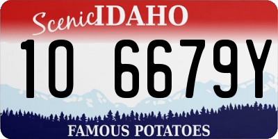 ID license plate 1O6679Y