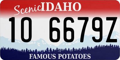 ID license plate 1O6679Z