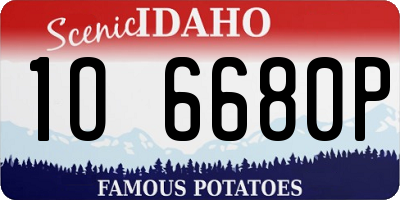 ID license plate 1O6680P