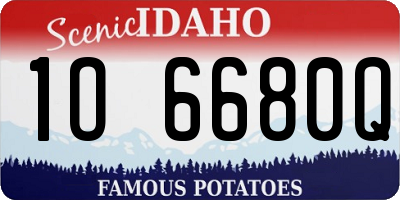 ID license plate 1O6680Q