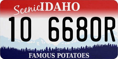 ID license plate 1O6680R