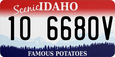ID license plate 1O6680V