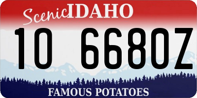 ID license plate 1O6680Z