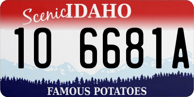 ID license plate 1O6681A