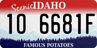 ID license plate 1O6681F