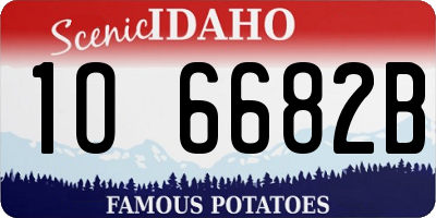 ID license plate 1O6682B
