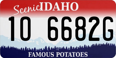 ID license plate 1O6682G