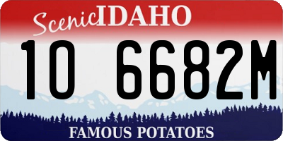 ID license plate 1O6682M