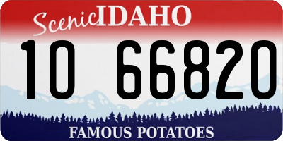 ID license plate 1O6682O
