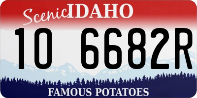 ID license plate 1O6682R