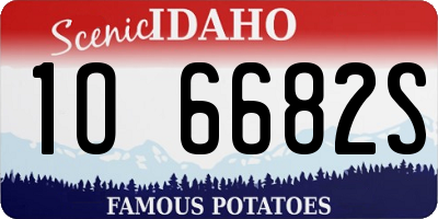 ID license plate 1O6682S