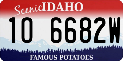 ID license plate 1O6682W