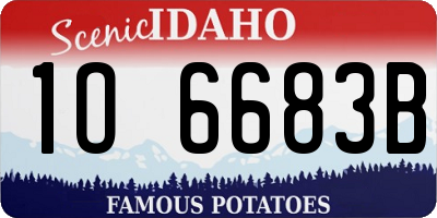 ID license plate 1O6683B