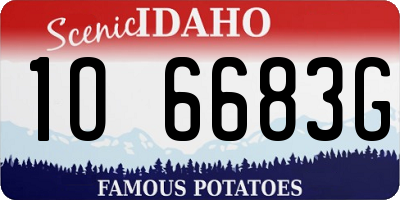 ID license plate 1O6683G