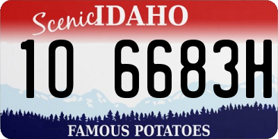 ID license plate 1O6683H