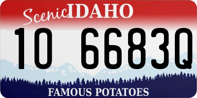 ID license plate 1O6683Q