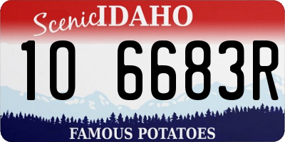 ID license plate 1O6683R