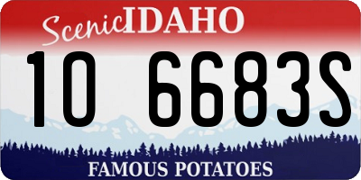 ID license plate 1O6683S