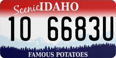 ID license plate 1O6683U