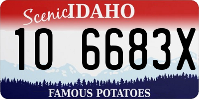 ID license plate 1O6683X