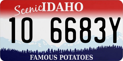 ID license plate 1O6683Y