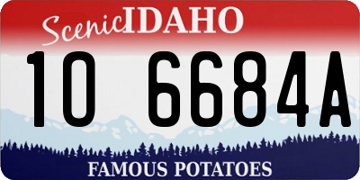 ID license plate 1O6684A
