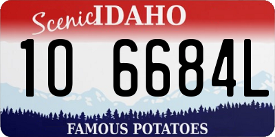 ID license plate 1O6684L