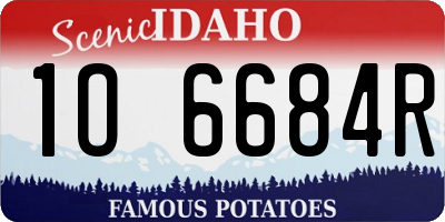 ID license plate 1O6684R