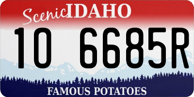 ID license plate 1O6685R