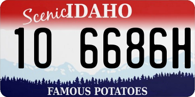 ID license plate 1O6686H