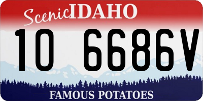 ID license plate 1O6686V