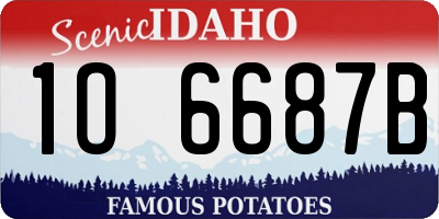 ID license plate 1O6687B