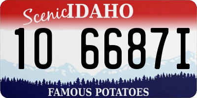 ID license plate 1O6687I